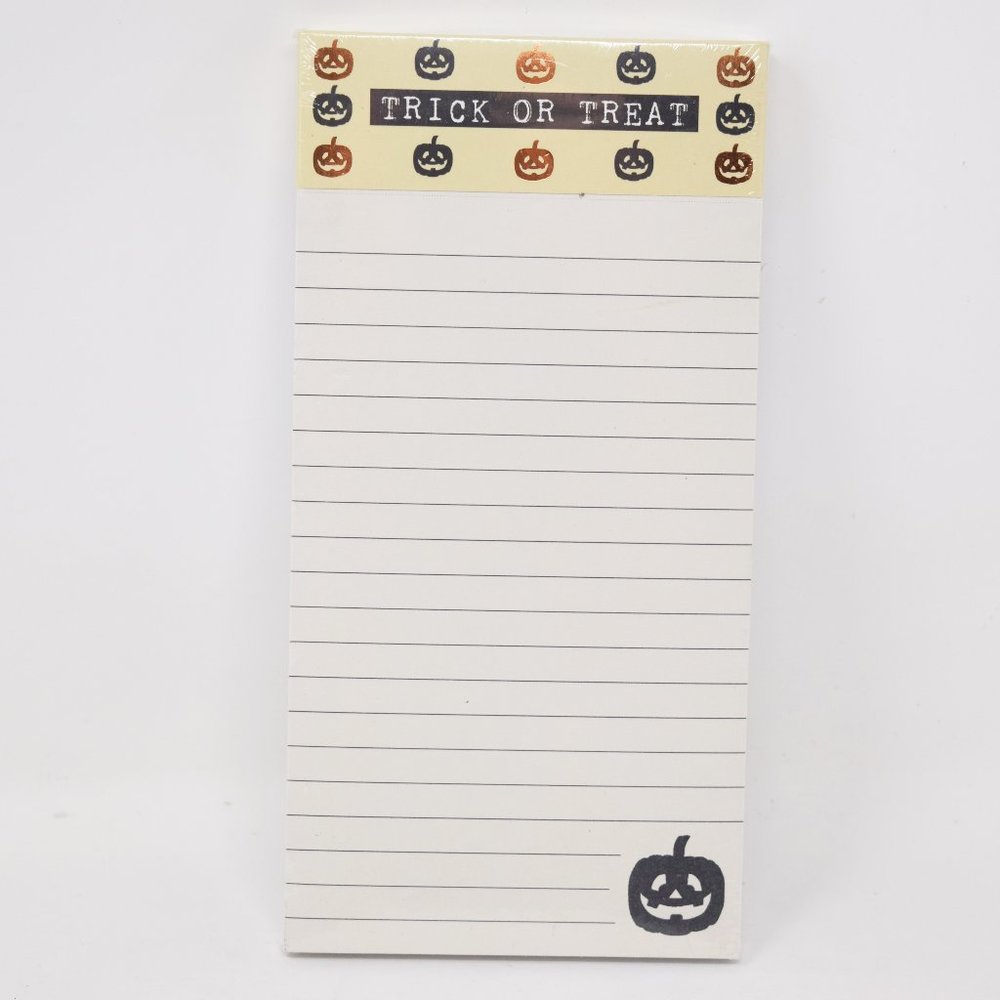 Punch Studio Trick or Treat Magnetic List Pad Halloween Notes 125 Lined Sheets
